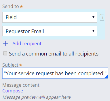 Send email dialog