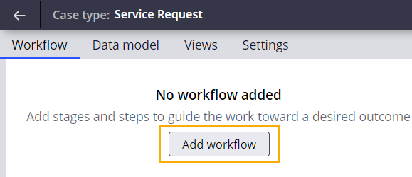 service request case type add workflow