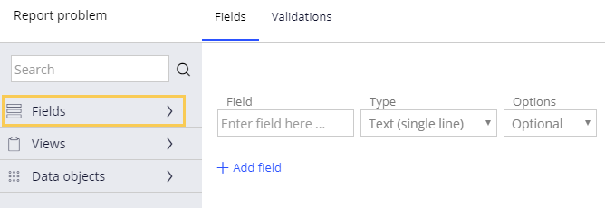 Adding existing fields to a view