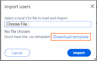 import users download template