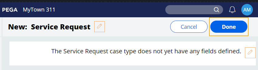 new service request case