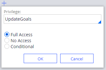 Adding the UpdateGoals privilege to the Access Manager