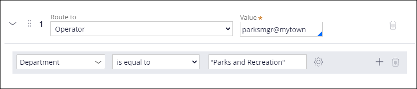 Routing logic for the Parks and Recreation department.