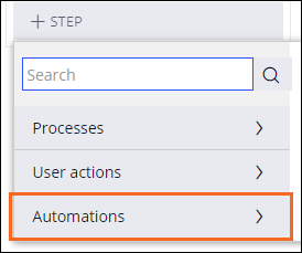 Add an automation step