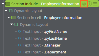 Top-level EmployeeInformation section in the Live UI pane