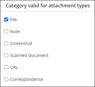 Category attachment types