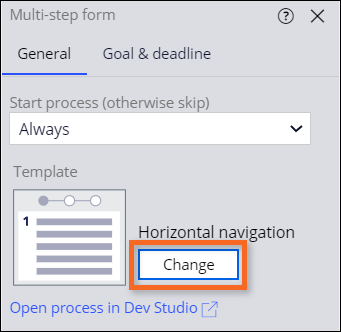 change the navigation content on multi step form