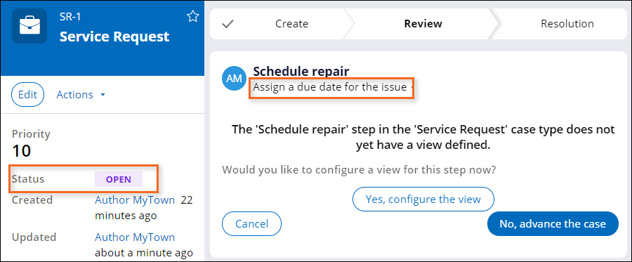 case-status-challenge-schedule-repair-note-openstatus