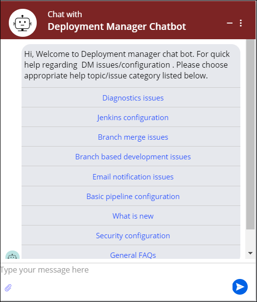 Image depicts the chat window for support.